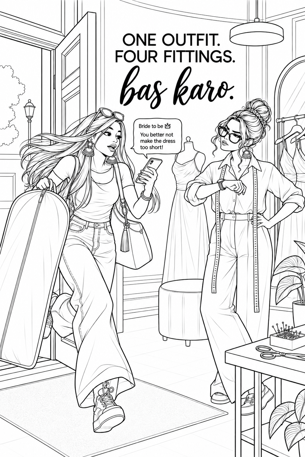 Chai & Bakwaas - The Bridesmaid Colouring Book